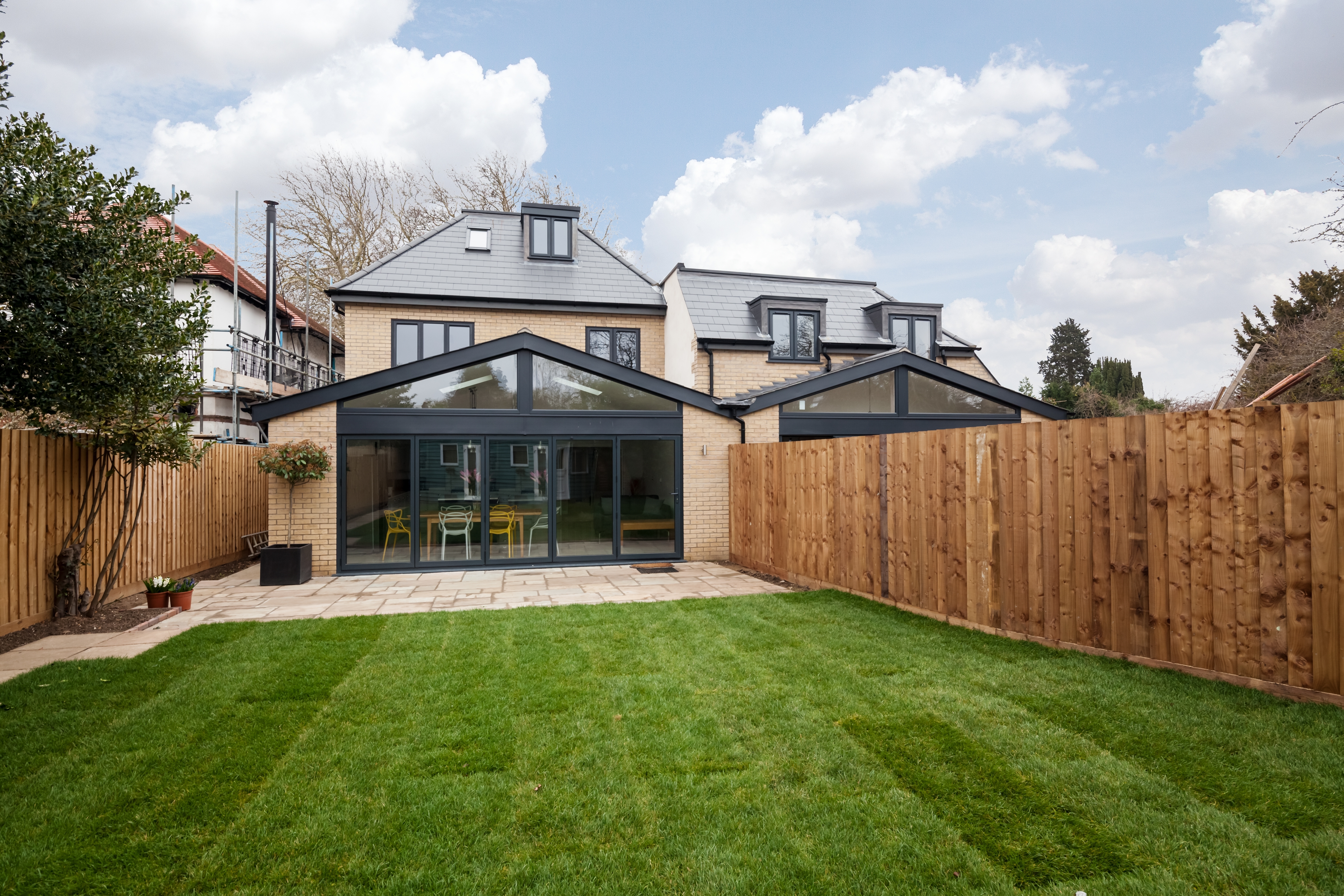 Petersfield two-storey extension 45sqm with open-plan living and modern facade - Hampshire extension designer